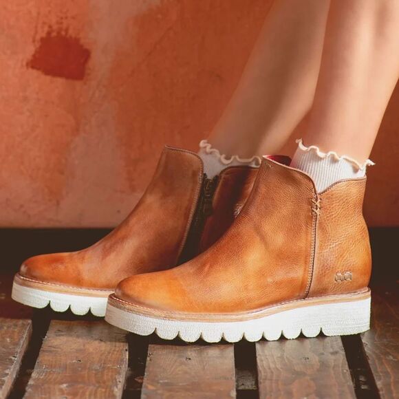 Bed Stu Lydyi Leather Bootie, Tan, Size 8.5 - Picture 1 of 10